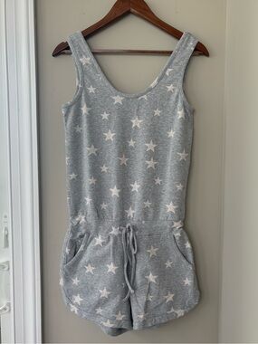 Bobi Los Angeles star patriotic romper gray xs NWT